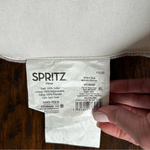 Spritz White Throw Pillow - Picture 3 of 4